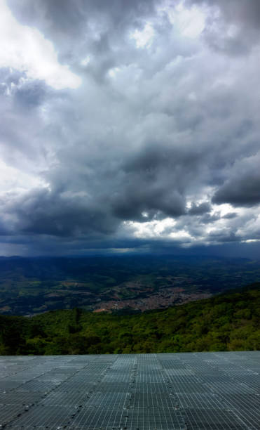 istock Vertical panorama of overcast sky 877898980