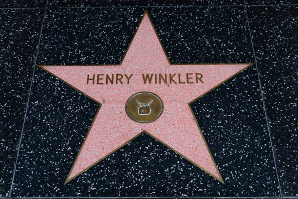 calçada da fama de hollywood - henry winkler - fotografias e filmes do acervo