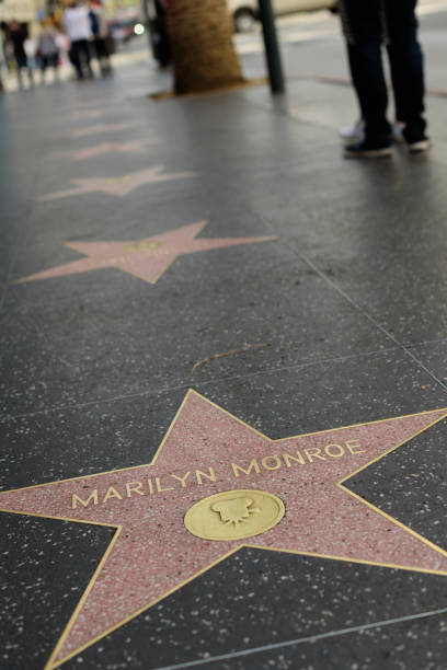 hollywood walk of fame - marilyn monroe stock-fotos und bilder