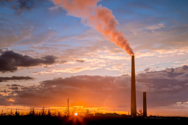 smelter stack of a nickel plant