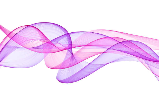 istock Abstract purple waves Raster background 877954762