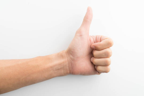 istock hand showing one or like count isolated on white background 877959722