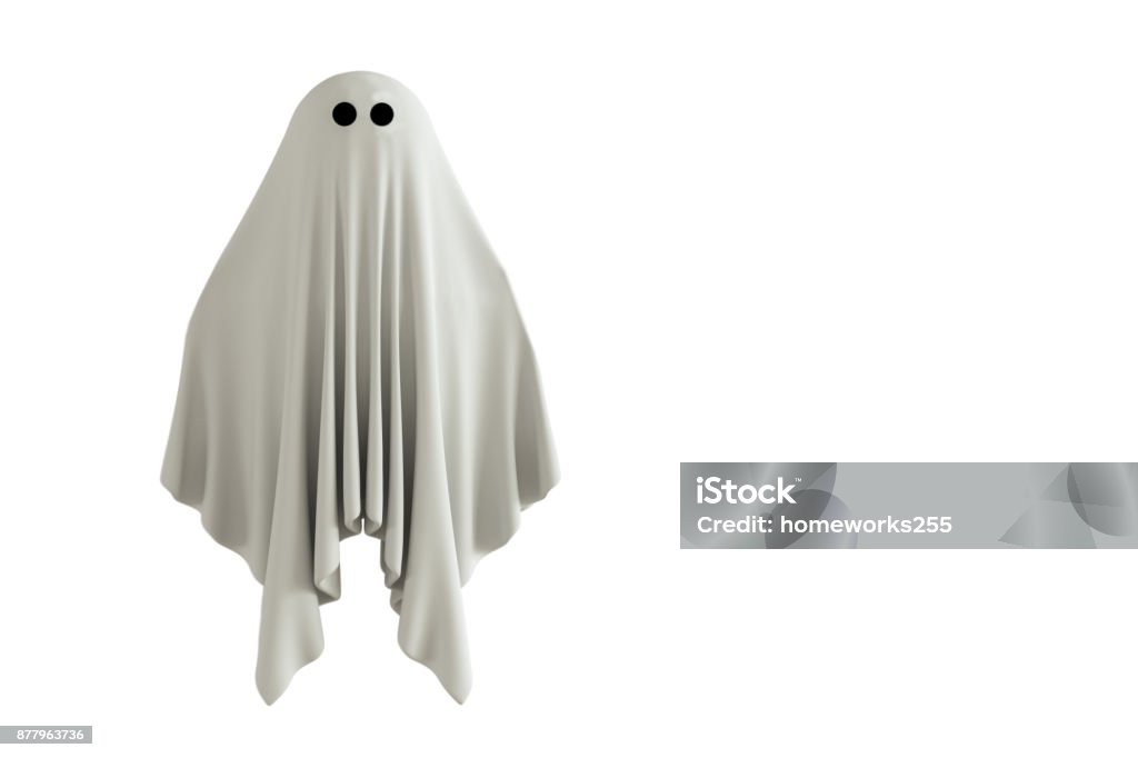 ghost 3d illustration of a ghost isolated on white background Ghost Stock Photo