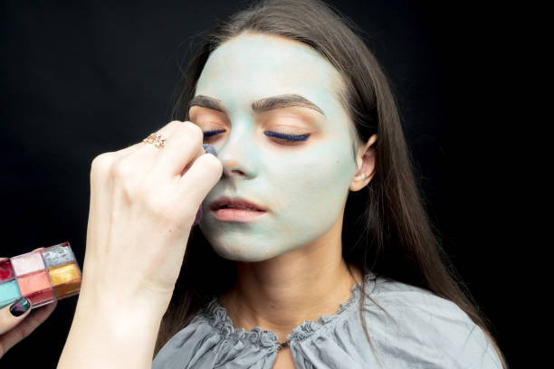 istock Makeup. Image of a witch in a bride dress 877994718