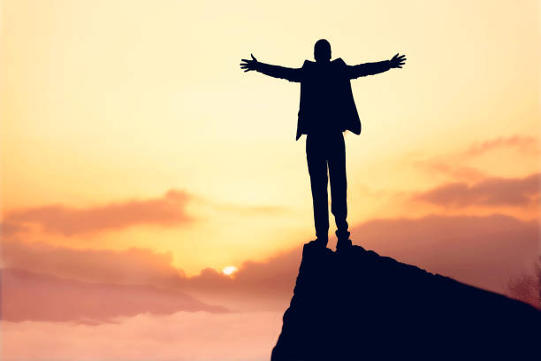 istock Businessman Success on Mountain Peak 878013060