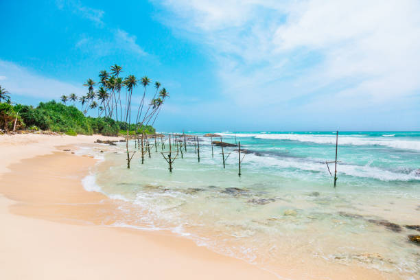 Lovely sunny day on the beach. Shot taken near Koggala village