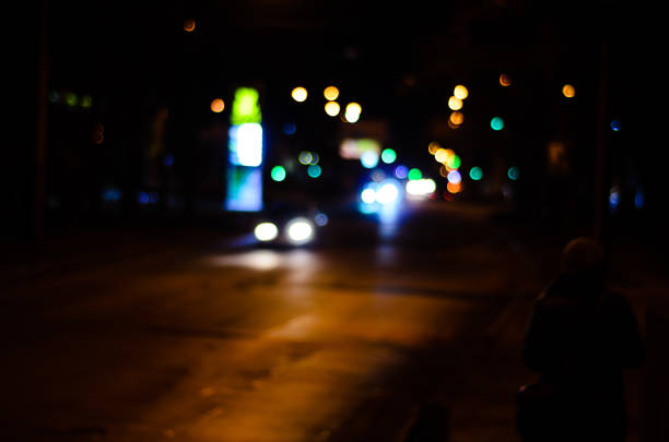 istock Blurred background of the car lights 878016240