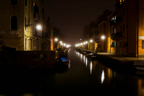 istock Night canal in Venice 878016350