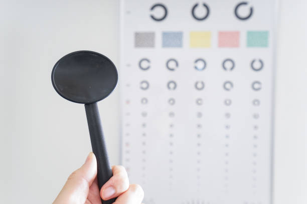 eyesight check image eyesight check image eye test equipment stock pictures, royalty-free photos & images