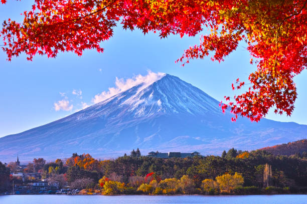 istock Mt. Fuji and autumn leaves 878090750