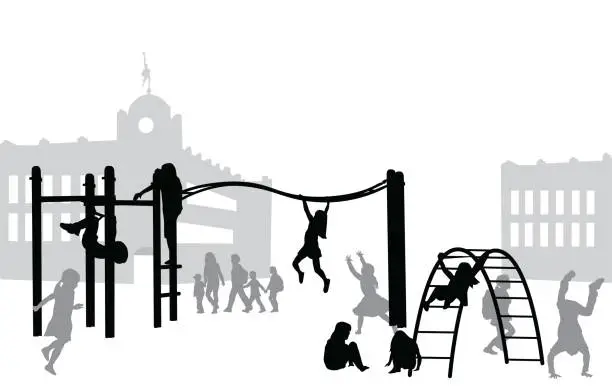 Vector illustration of Recess Playground