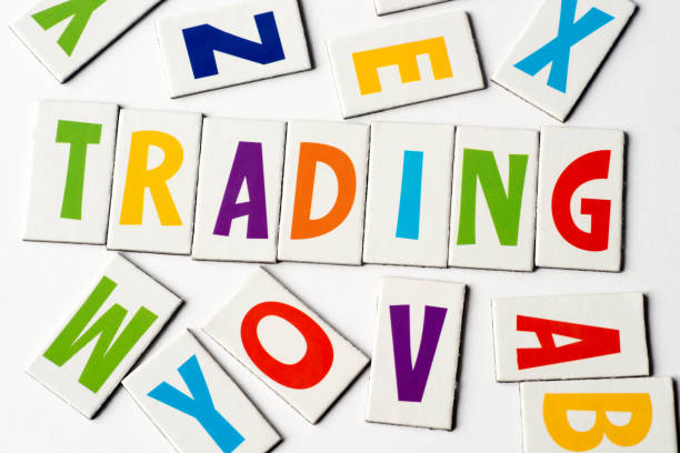 istock word trading  made of colorful letters 878116478