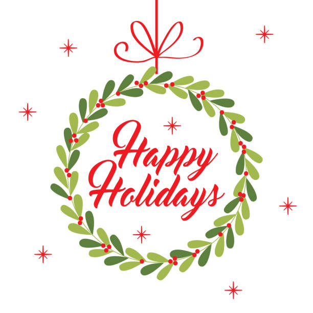 ilustrações, clipart, desenhos animados e ícones de guirlanda de natal - arranjo de flores