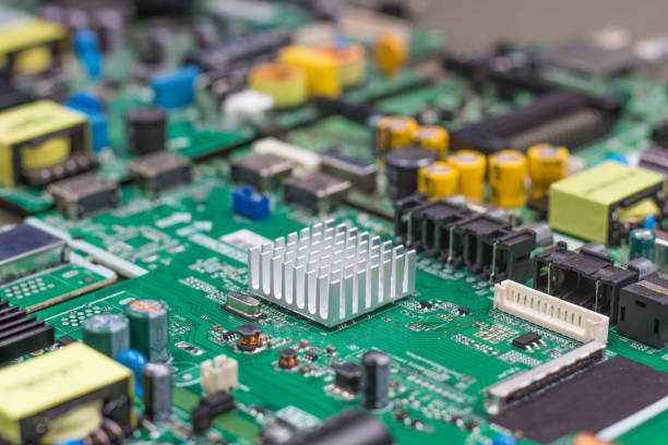 istock The aluminum heat sink on electronic board 878118712