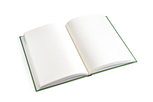 istock Blank white template open page is empty on white background. Used to bring the template of the document used in advertising. 878119396