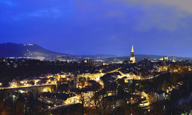istock Bern Cityscape at Sunset, Switzerland 878121762