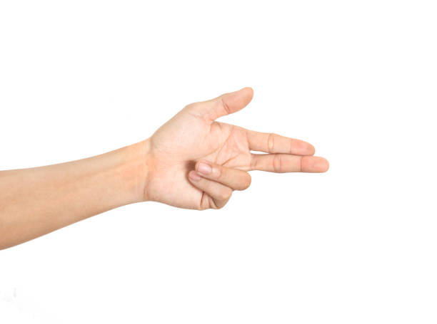 istock male  hand, Isolated on white background 878122118