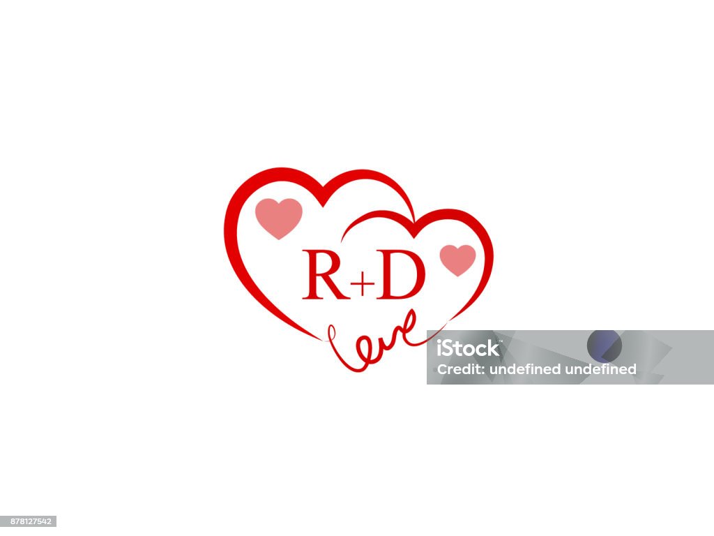 Rd Initial Wedding Invitation Love Template Vector Stock Illustration - Download  Image Now - iStock