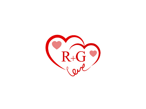 Rg Initial Wedding Invitation Love Template Vector Stock Illustration -  Download Image Now - iStock