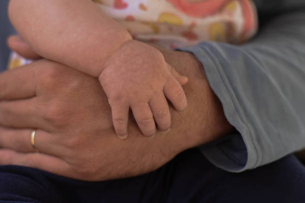 istock Child holding father's hand 878140966