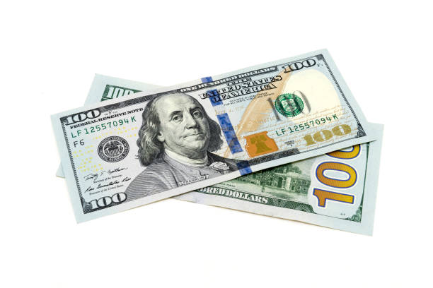 istock One hundred dollars banknotes isolated on white background 878154776