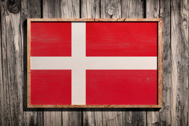 istock Wooden Denmark flag 878154942