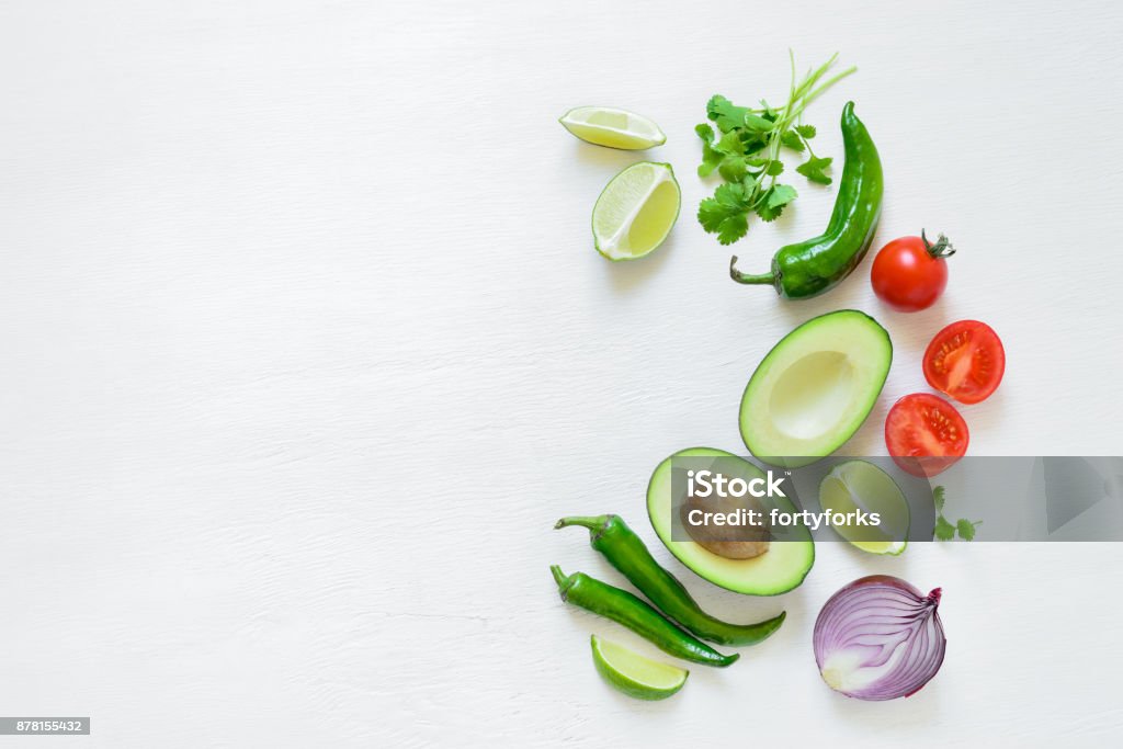 Fond de guacamole ingrédients - Photo de Ingrédients libre de droits