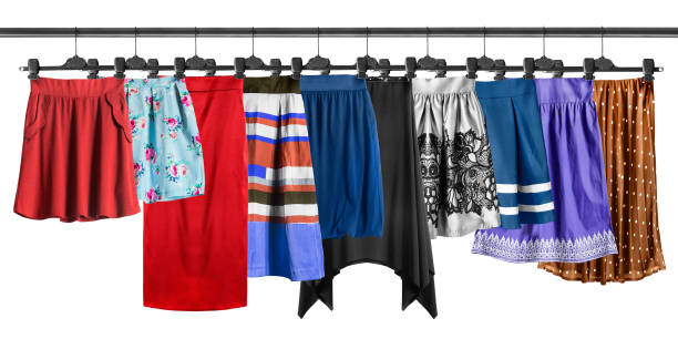 istock Skirt on clothes racks 878155844