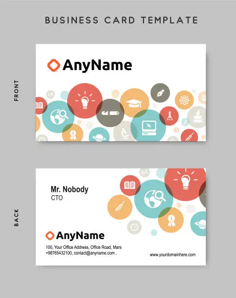 Vector illustration of Business card design template