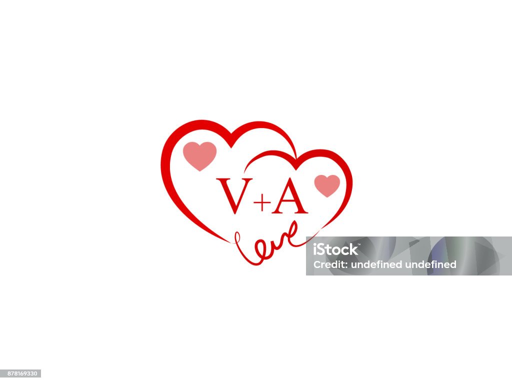 Va Initial Wedding Invitation Love Icon Template Vector Stock ...