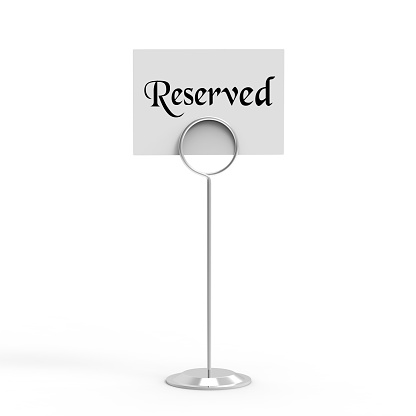 Reserved Sign, Sign, Dinner, Placard, Lunch