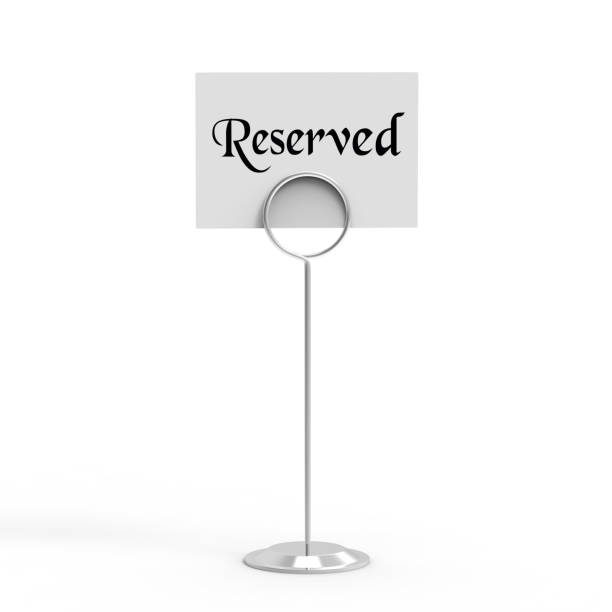 Reserved Card Holder Reserved Sign, Sign, Dinner, Placard, Lunch shy stock pictures, royalty-free photos & images