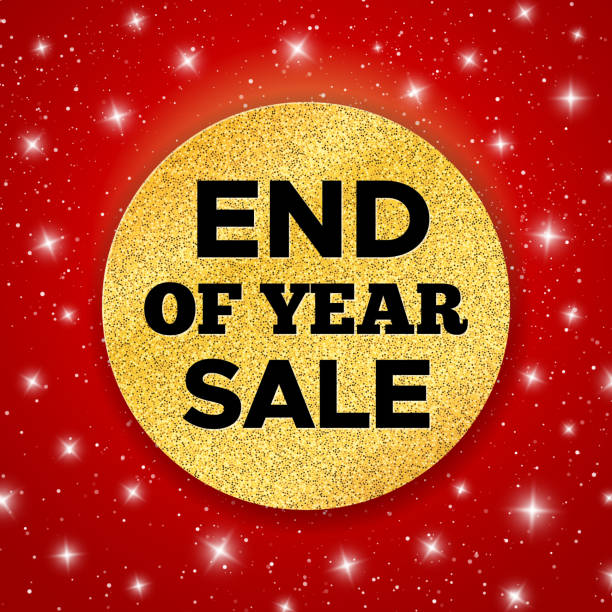 End Of Year Sale Promo Vector Background Promotion Banner For