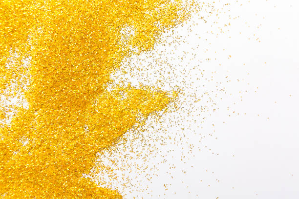 istock Golden glitter sand texture, abstract background. 878205654