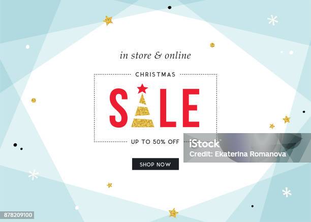 Christmas Sale Banner10 Stock Illustration - Download Image Now - Sale, Christmas, Holiday - Event