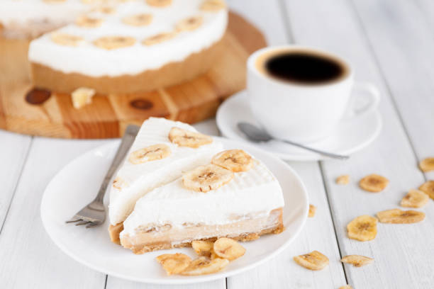 istock Delicious banana cake on table 878211092