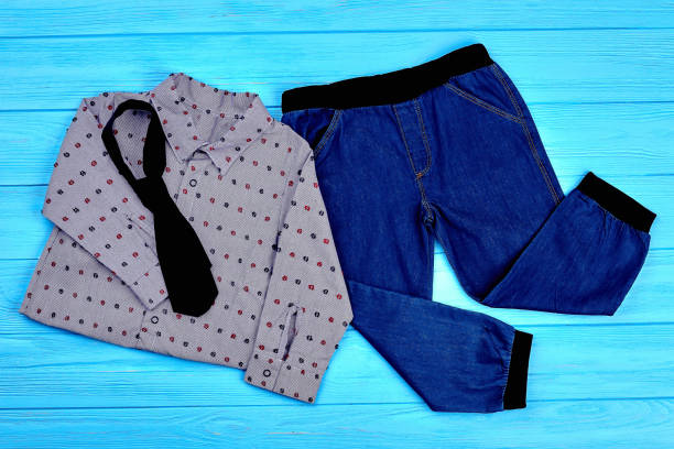 istock Trendy clothes for toddler boys. 878216394