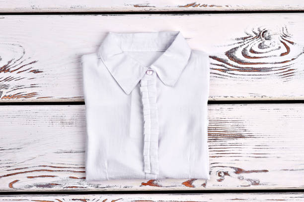 White shirt on a white background with clipping path