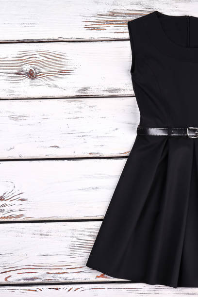 istock Black cotton classical dress for girls. 878234108