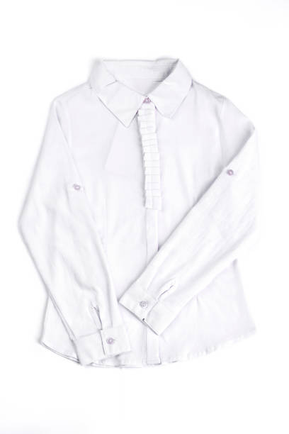 istock New cotton white girls blouse. 878234794