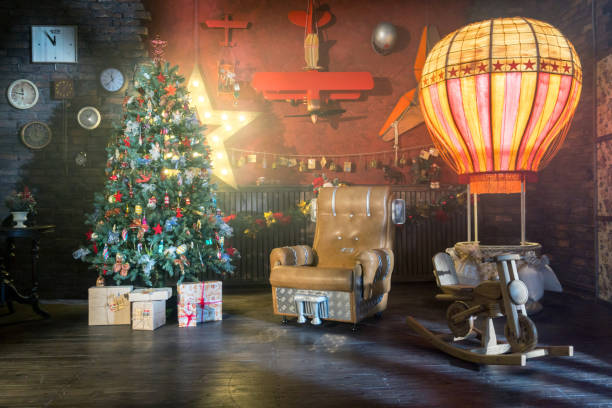 Christmas Studio Decor in Aeronautical Style