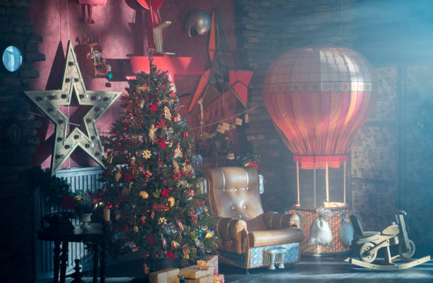 istock Christmas Studio Decor in Aviation Style 878238834