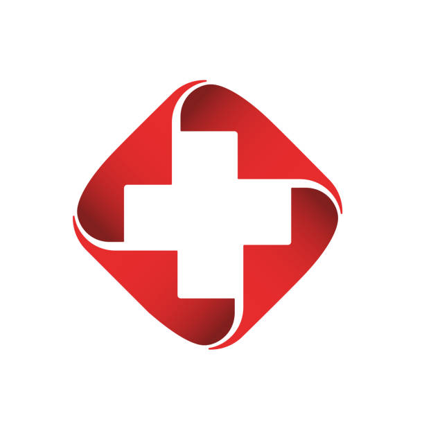 医療のベクター アイコン。赤十字社 icontype - medical cross点のイラスト素材／クリップアート素材／マンガ素材／アイコン素材