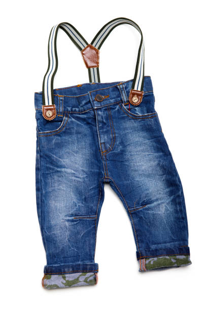 istock Cute jeans for kids, isolated on white 878261504