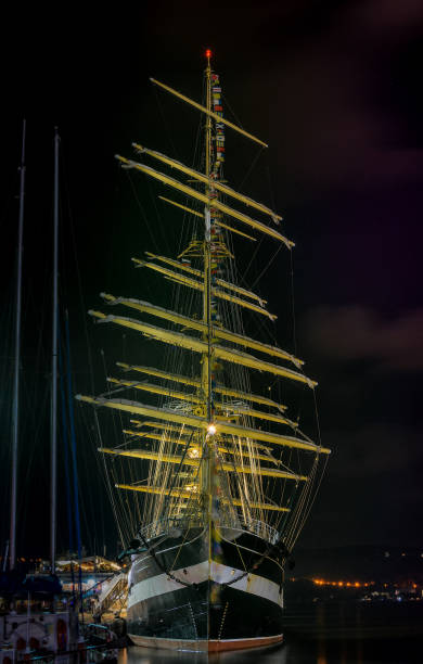 istock Sailing ship front view Varna harbor, Bulgaria 878268948