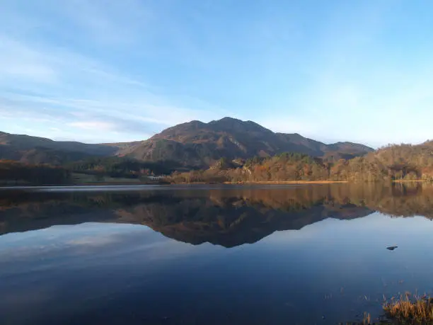 Photo of Ben Venue across Loch Achray