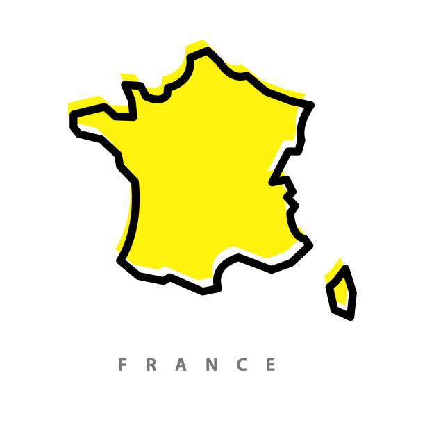 France map illustration vector art illustration