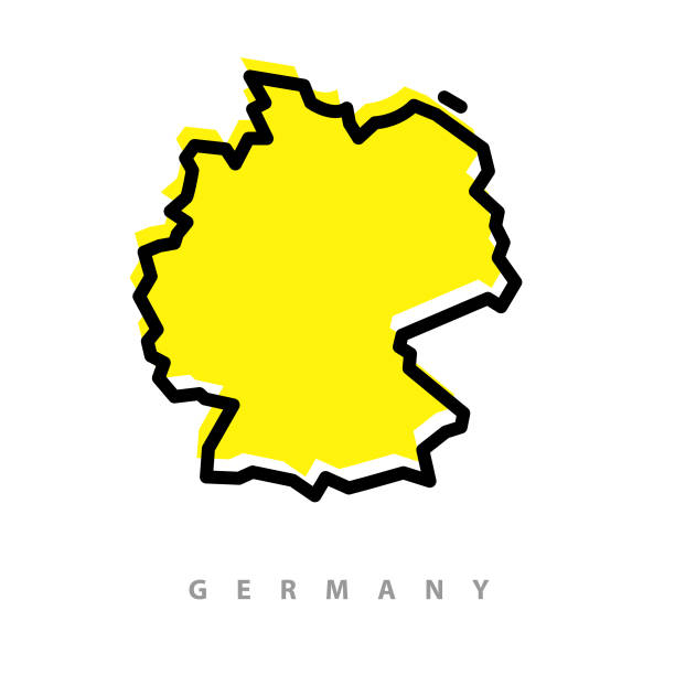 ilustraciones, imágenes clip art, dibujos animados e iconos de stock de ilustración de mapa de alemania - alemania