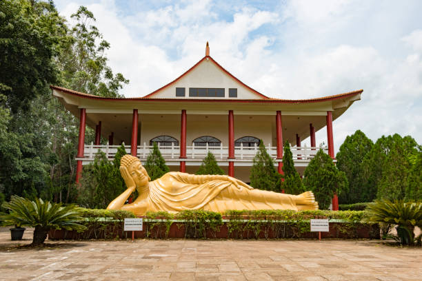 Several Buddha statues in a Buddhist temple
