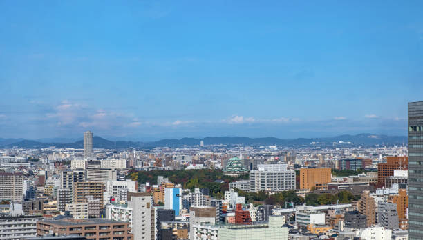 istock Nagoya skyline in autumn 878361110
